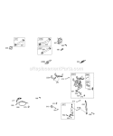 Controls Fuel Tank Governor Springs Diagram and Parts List for 257412-0100-E1  Briggs and Stratton Engine